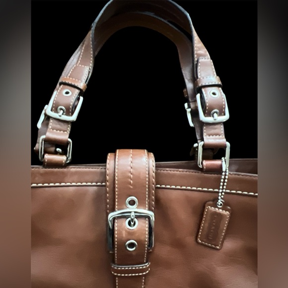 Coach Hamptons Leather Carryall Brown - Picture 4 of 6